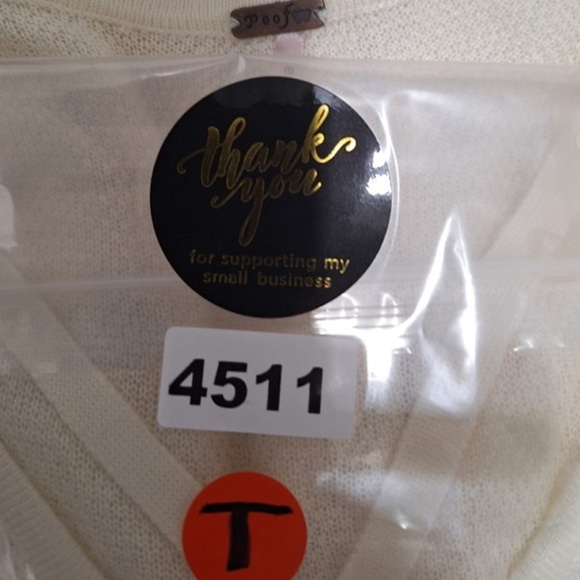 Poof Apparel NEW Cream Coquette Feminine Criss Cross Strappy Tunic Sweater Sz. M - Picture 12 of 12